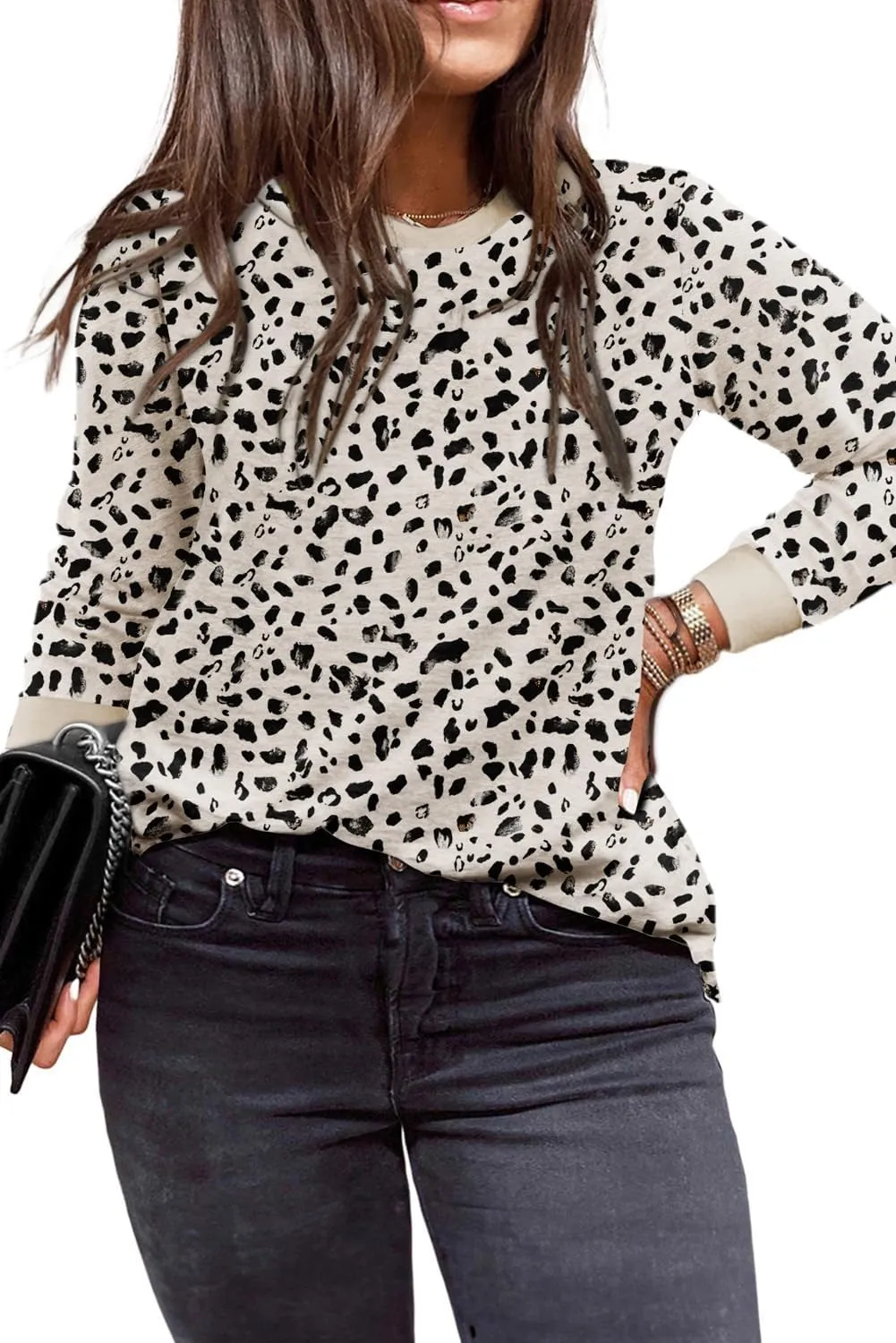 Eytino Plus Size Tops for Women Short Sleeve Crew Neck Polka Dot Print Casual Summer Loose Tee Shirts(1X-5X)