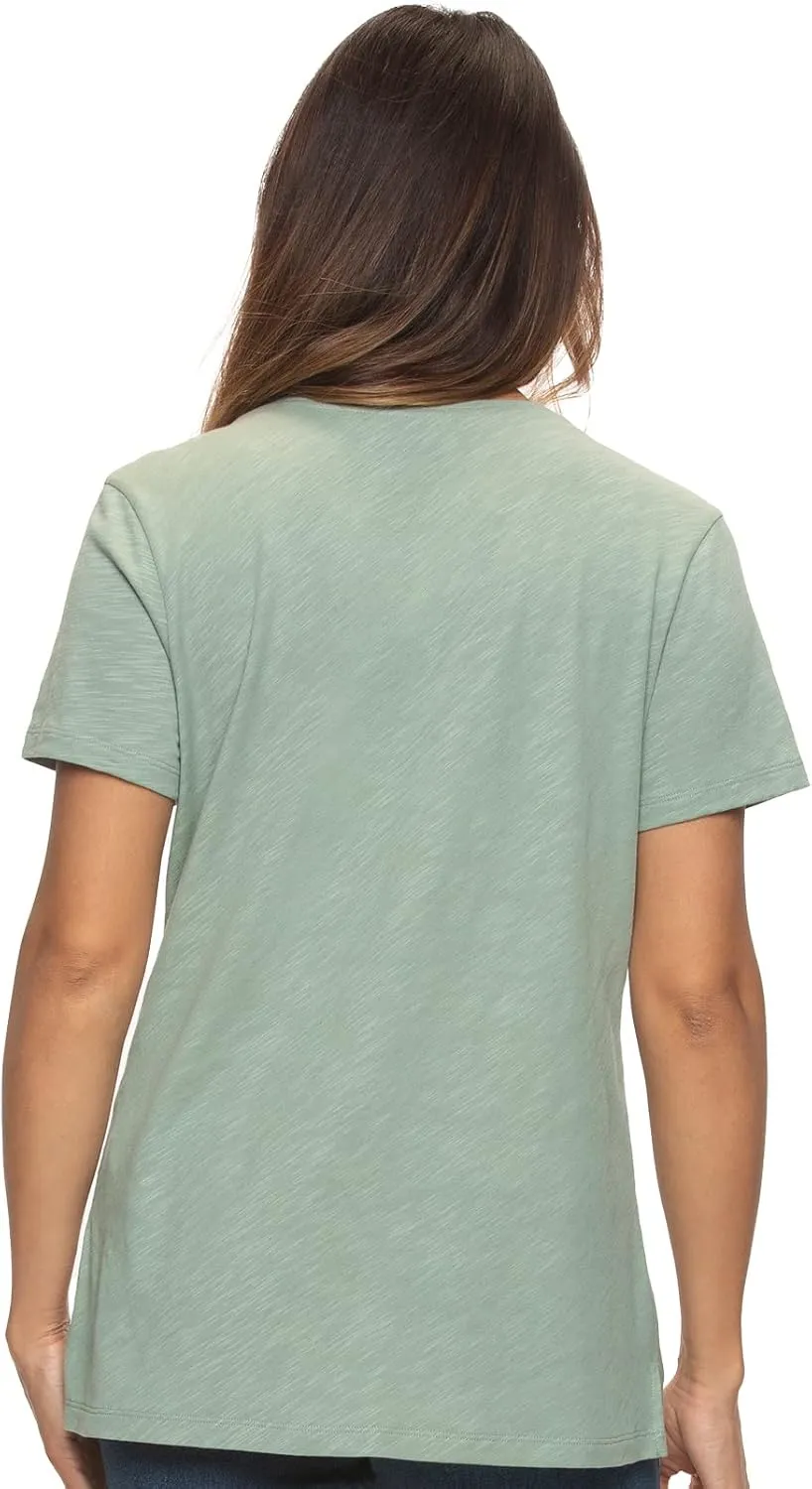Felina Slub Jersey V-Neck Tee Soft, Lightweight, and Comfortable Short Sleeve T-Shirt for All-Day Wear