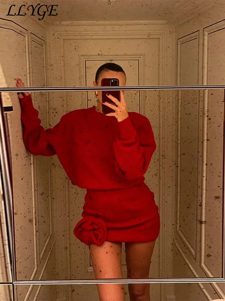 Fiery Elegance: The Perfect Red Sweater Dress