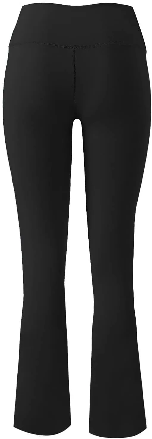 Flare Yoga Pants for Women 2024 Fashion Crossover High Waisted Tummy Control Leggings Gym Fitness Workout Trousers