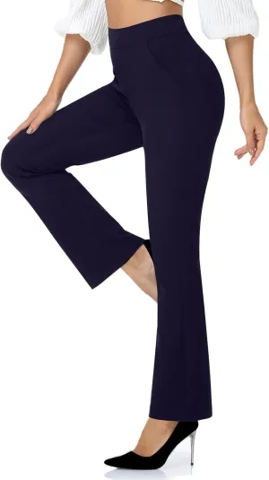 Flare Yoga Pants for Women Dressy Pants Business Casual Pants Work Office Pants High Waist Athletic Workout Leggings
