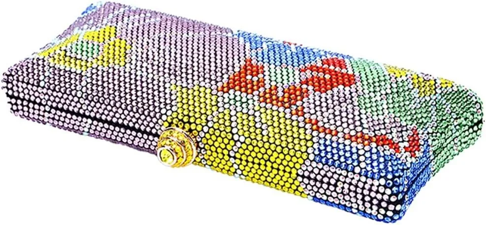 Flower Crystal Clutch Evening Bag Elegant Floral Wedding Purse Rhinestone Formal Cluth Handbag for Women Party Prom
