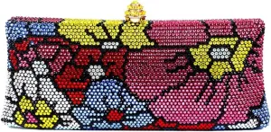 Flower Crystal Clutch Evening Bag Elegant Floral Wedding Purse Rhinestone Formal Cluth Handbag for Women Party Prom