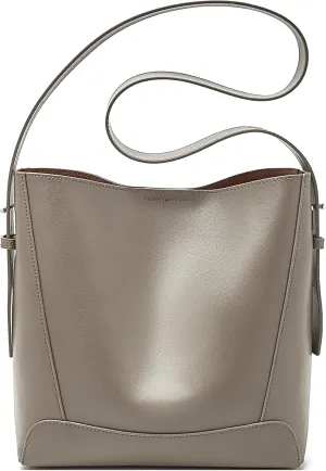 FOXLOVER Leather Bucket Tote Purse for Women Designer Tote Bag and Handbags Shoulder Bag with Pockets and Magnetic Snap