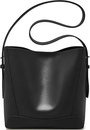 FOXLOVER Leather Bucket Tote Purse for Women Designer Tote Bag and Handbags Shoulder Bag with Pockets and Magnetic Snap