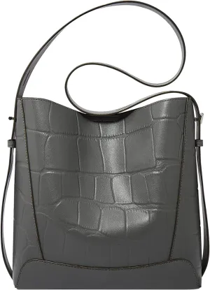 FOXLOVER Leather Bucket Tote Purse for Women Designer Tote Bag and Handbags Shoulder Bag with Pockets and Magnetic Snap