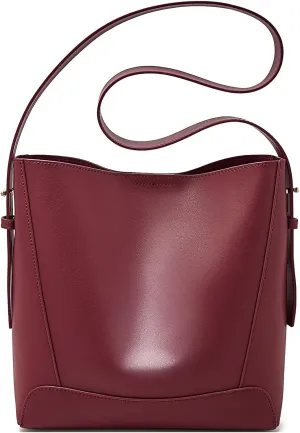FOXLOVER Leather Bucket Tote Purse for Women Designer Tote Bag and Handbags Shoulder Bag with Pockets and Magnetic Snap