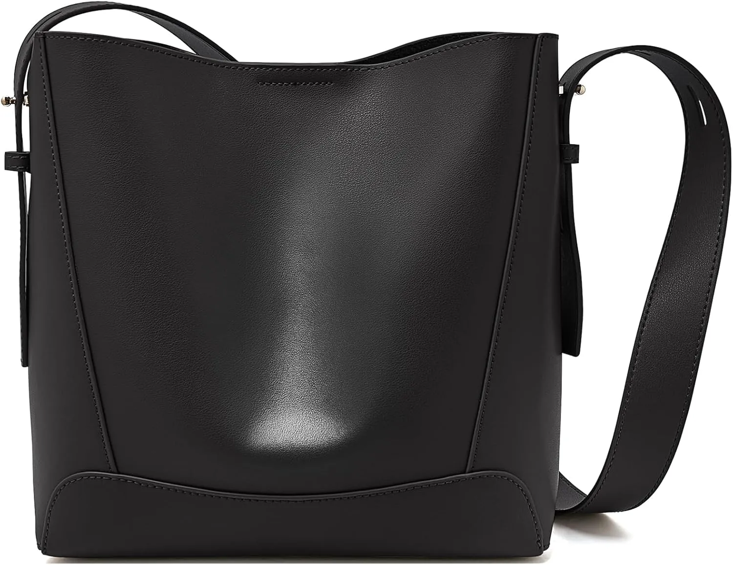 FOXLOVER Leather Bucket Tote Purse for Women Designer Tote Bag and Handbags Shoulder Bag with Pockets and Magnetic Snap