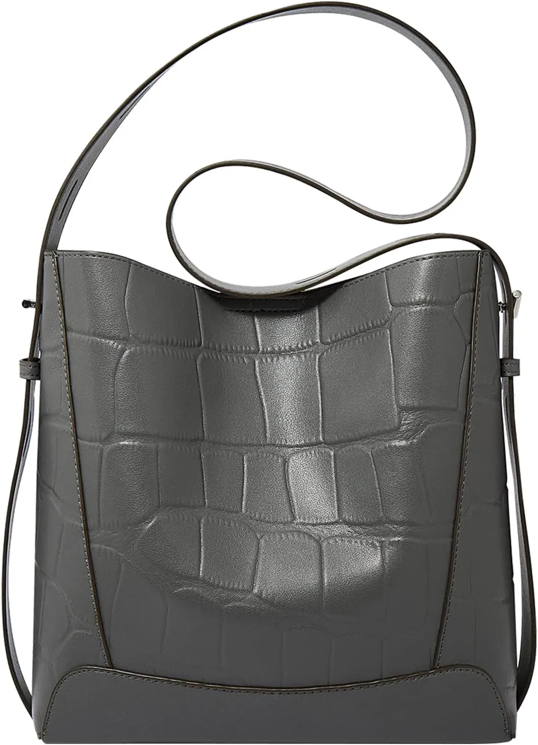 FOXLOVER Leather Bucket Tote Purse for Women Designer Tote Bag and Handbags Shoulder Bag with Pockets and Magnetic Snap