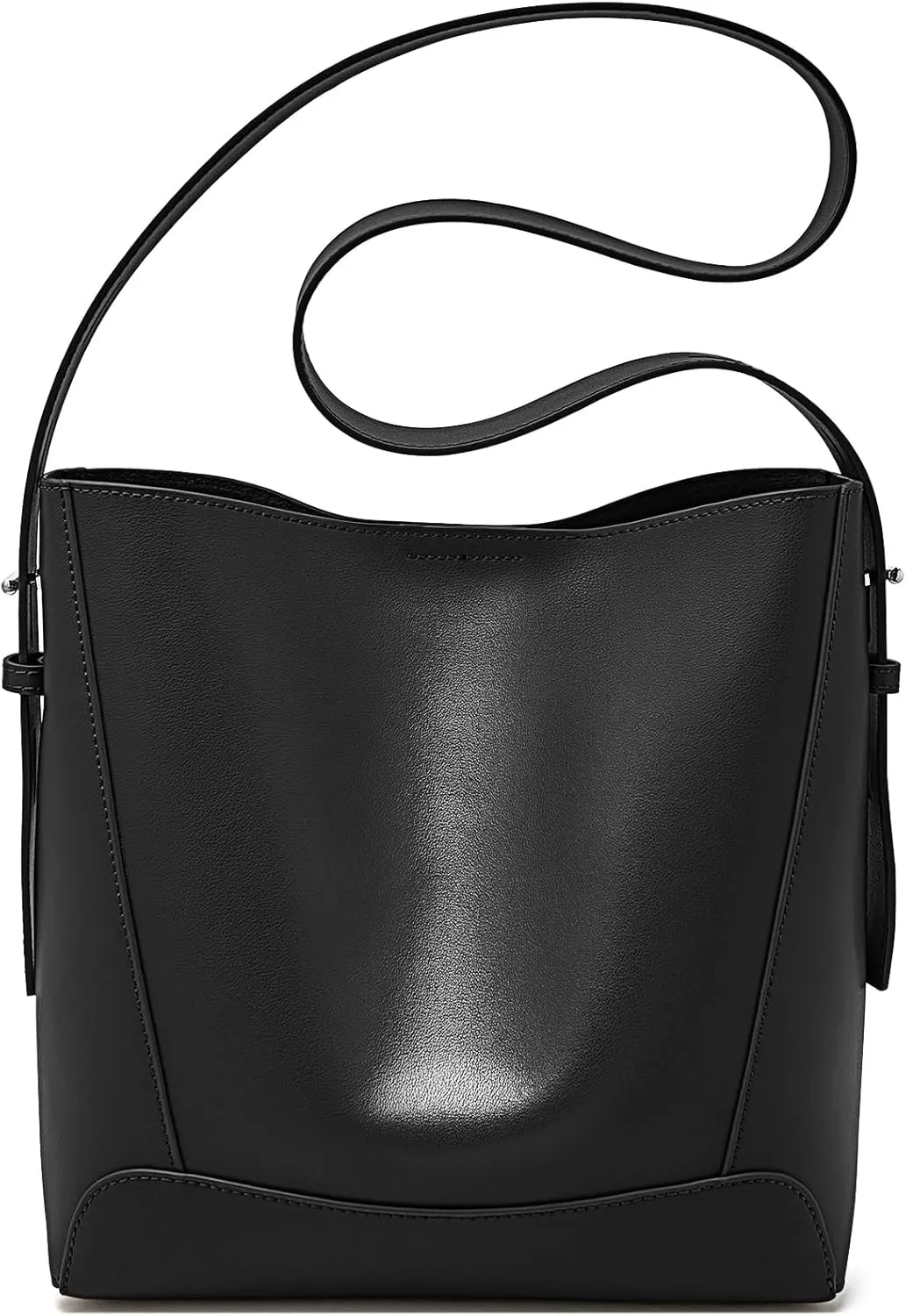 FOXLOVER Leather Bucket Tote Purse for Women Designer Tote Bag and Handbags Shoulder Bag with Pockets and Magnetic Snap