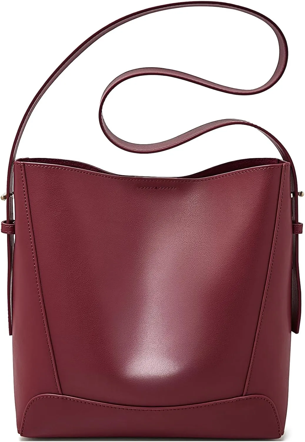 FOXLOVER Leather Bucket Tote Purse for Women Designer Tote Bag and Handbags Shoulder Bag with Pockets and Magnetic Snap