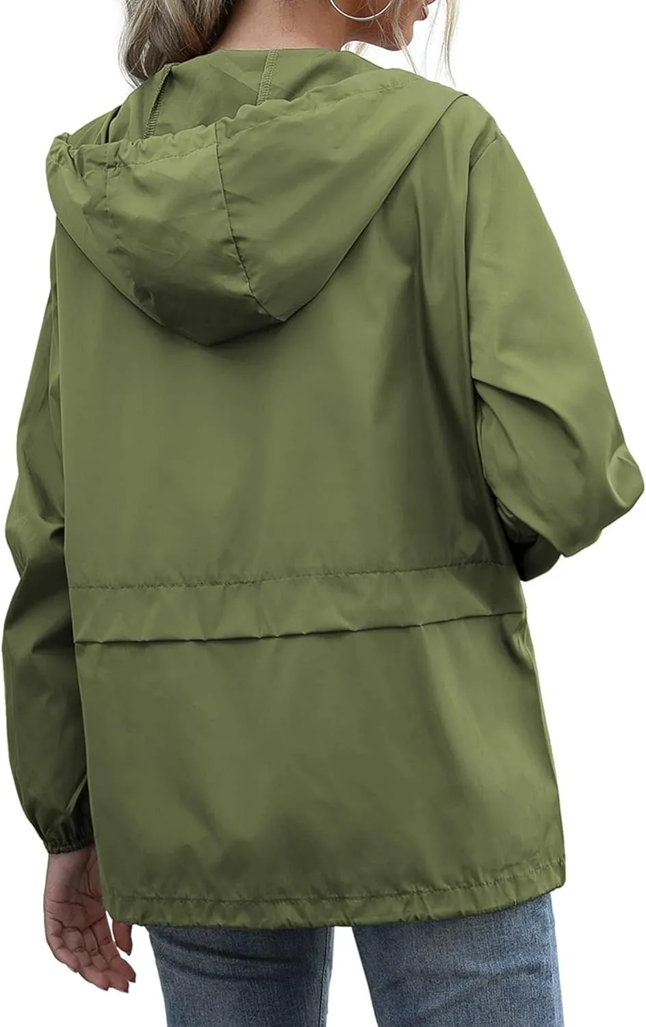 FRMUIC Rain Jackets for Women Waterproof Lightweight Hooded Rain Coats for Hiking Travel Outdoor Windbreaker Travel Jacket