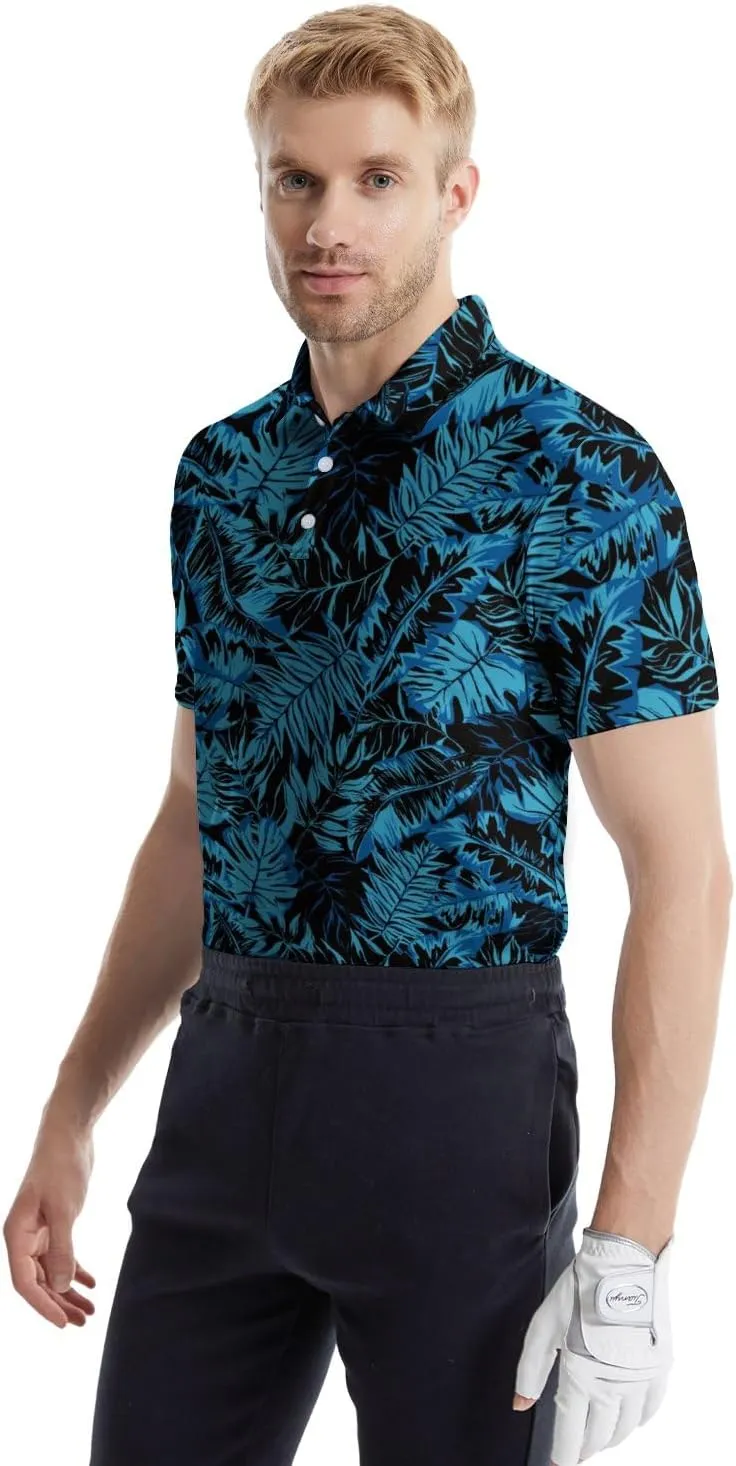 Funny Golf Shirts for Men Funny Golf Polo Shirts Men's Golf Shirts Moisture Wicking Quick Dry Short Sleeve Polo Shirts