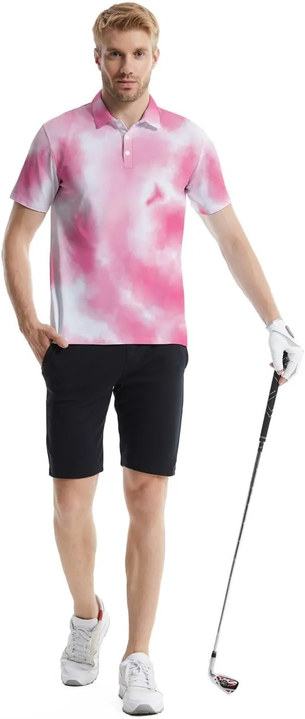 Funny Golf Shirts for Men Funny Golf Polo Shirts Men's Golf Shirts Moisture Wicking Quick Dry Short Sleeve Polo Shirts