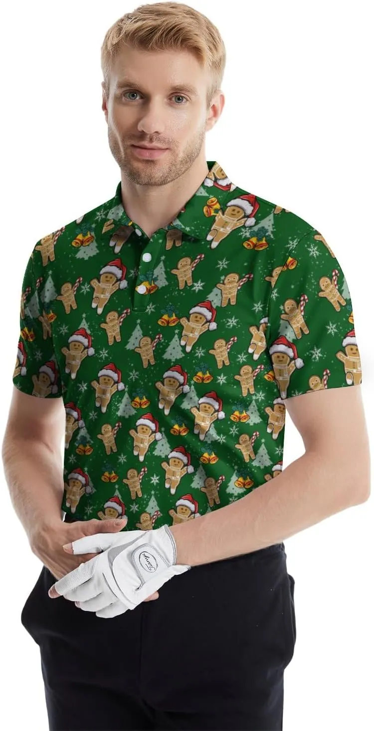 Funny Golf Shirts for Men Funny Golf Polo Shirts Men's Golf Shirts Moisture Wicking Quick Dry Short Sleeve Polo Shirts