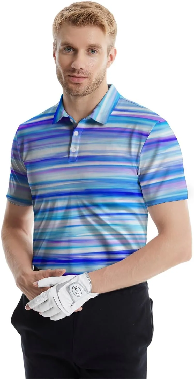 Funny Golf Shirts for Men Funny Golf Polo Shirts Men's Golf Shirts Moisture Wicking Quick Dry Short Sleeve Polo Shirts