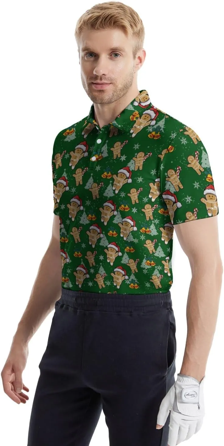 Funny Golf Shirts for Men Funny Golf Polo Shirts Men's Golf Shirts Moisture Wicking Quick Dry Short Sleeve Polo Shirts