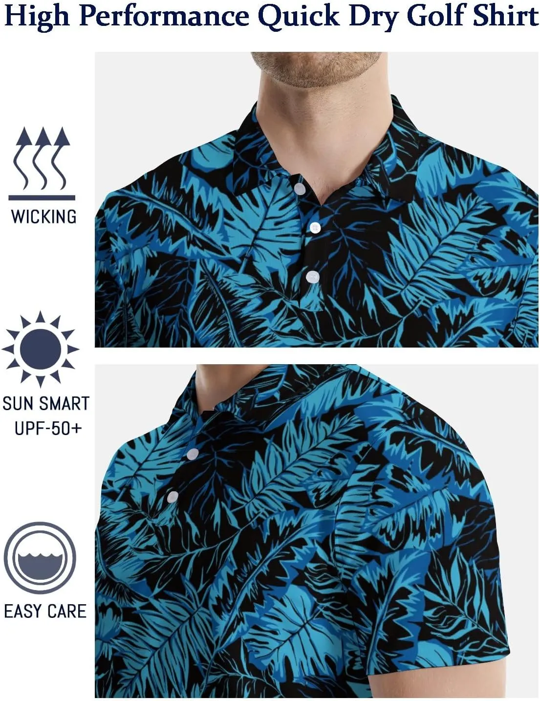 Funny Golf Shirts for Men Funny Golf Polo Shirts Men's Golf Shirts Moisture Wicking Quick Dry Short Sleeve Polo Shirts
