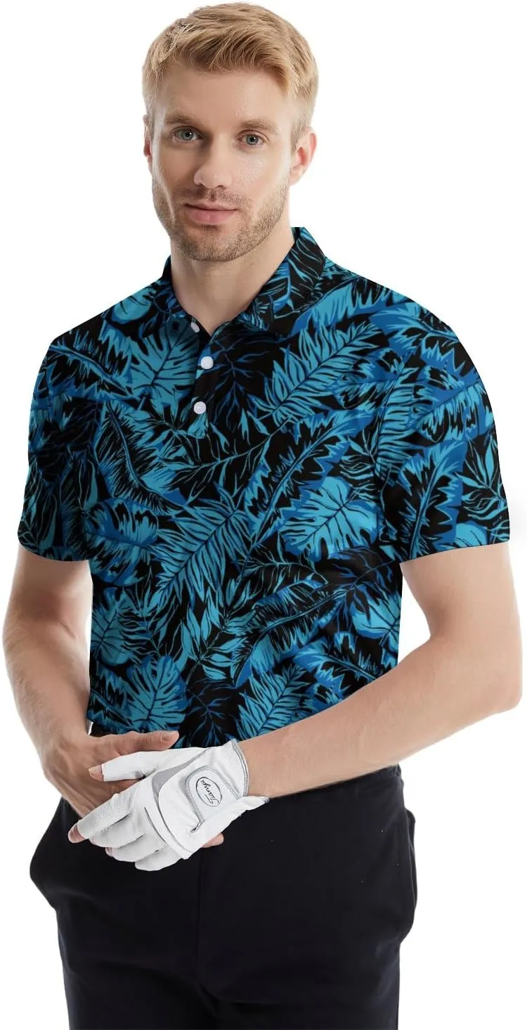 Funny Golf Shirts for Men Funny Golf Polo Shirts Men's Golf Shirts Moisture Wicking Quick Dry Short Sleeve Polo Shirts