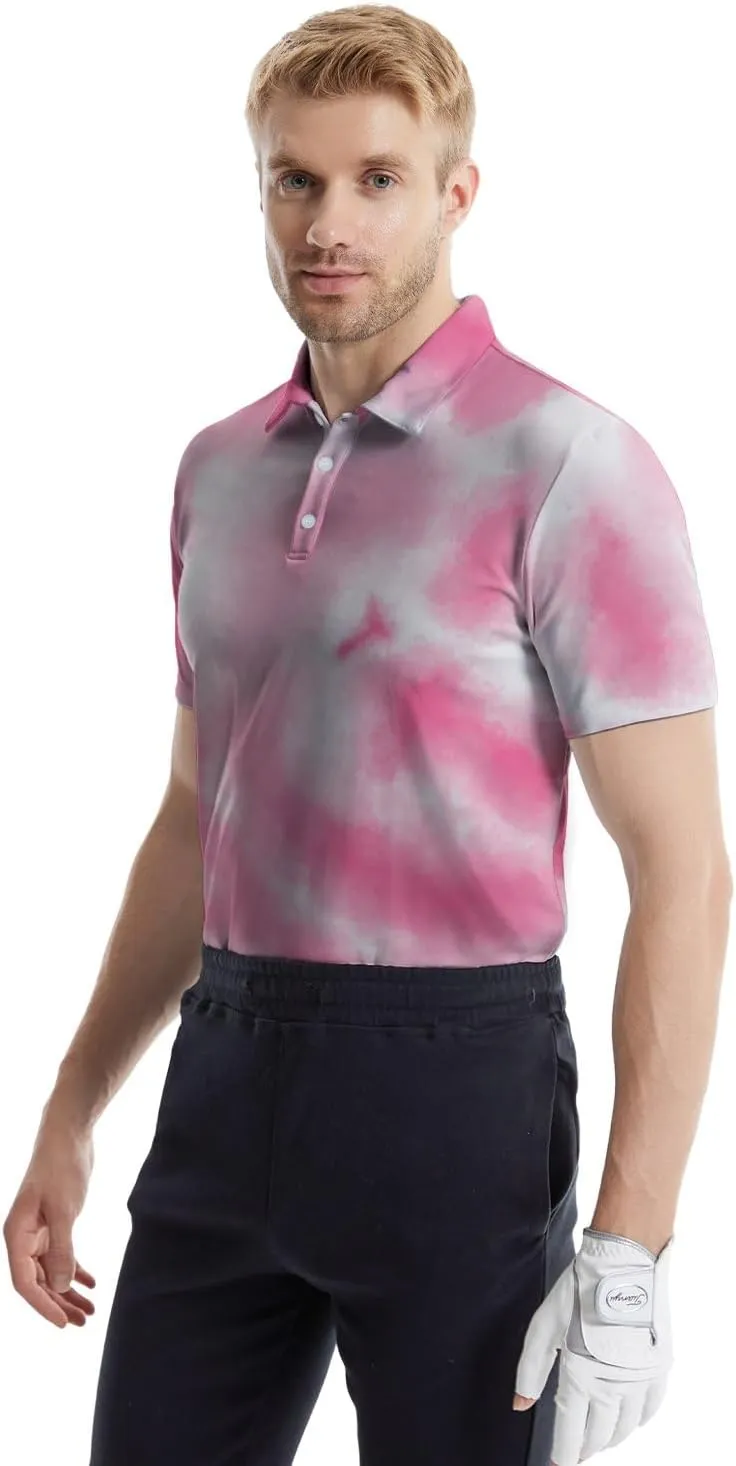 Funny Golf Shirts for Men Funny Golf Polo Shirts Men's Golf Shirts Moisture Wicking Quick Dry Short Sleeve Polo Shirts