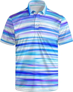 Funny Golf Shirts for Men Funny Golf Polo Shirts Men's Golf Shirts Moisture Wicking Quick Dry Short Sleeve Polo Shirts