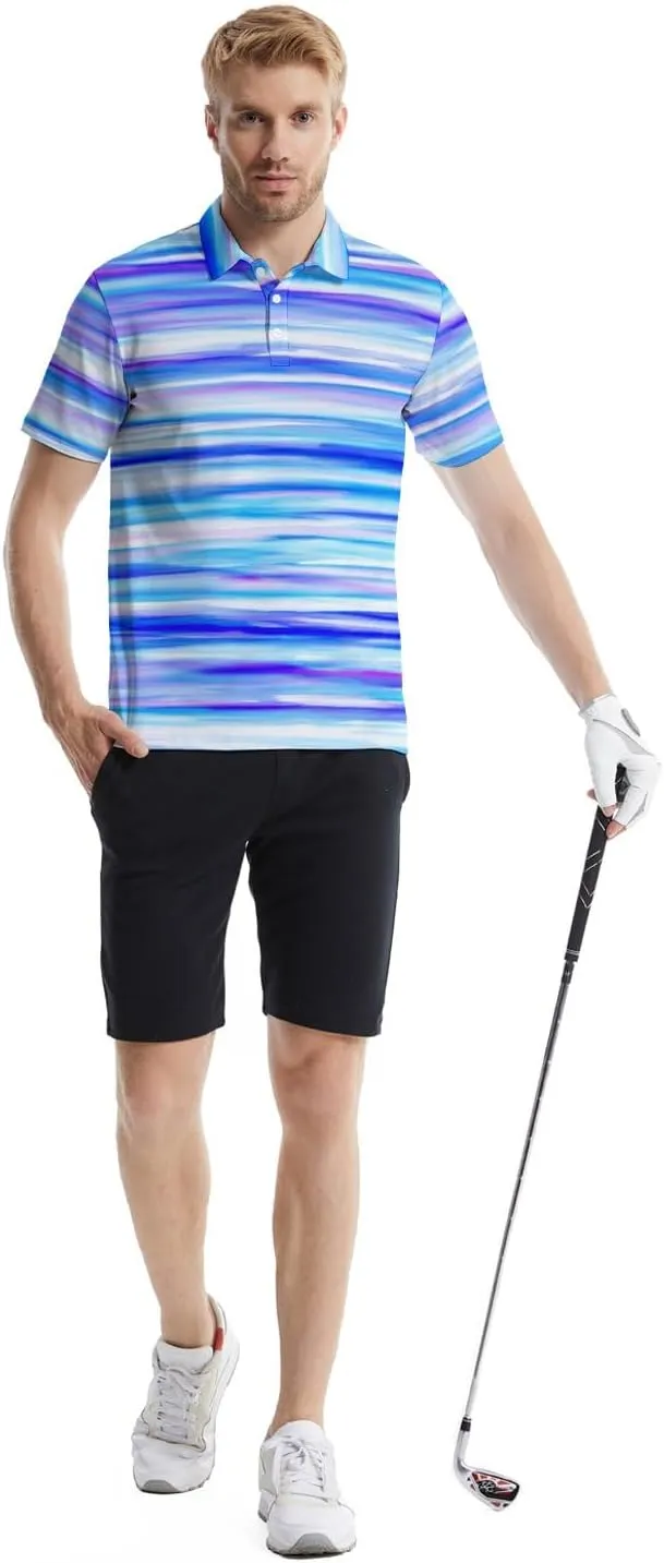 Funny Golf Shirts for Men Funny Golf Polo Shirts Men's Golf Shirts Moisture Wicking Quick Dry Short Sleeve Polo Shirts