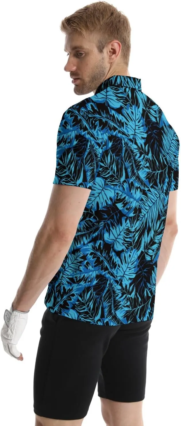 Funny Golf Shirts for Men Funny Golf Polo Shirts Men's Golf Shirts Moisture Wicking Quick Dry Short Sleeve Polo Shirts
