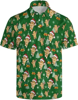 Funny Golf Shirts for Men Funny Golf Polo Shirts Men's Golf Shirts Moisture Wicking Quick Dry Short Sleeve Polo Shirts