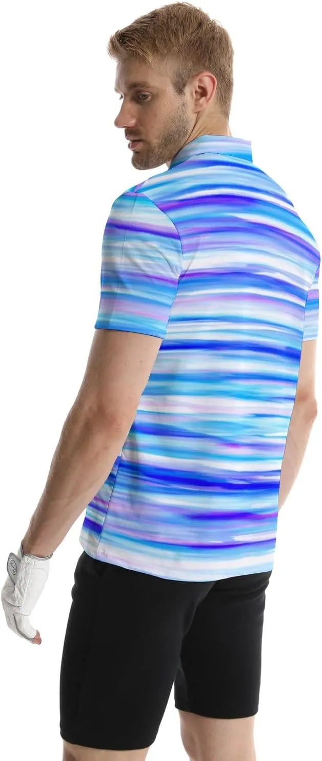 Funny Golf Shirts for Men Funny Golf Polo Shirts Men's Golf Shirts Moisture Wicking Quick Dry Short Sleeve Polo Shirts