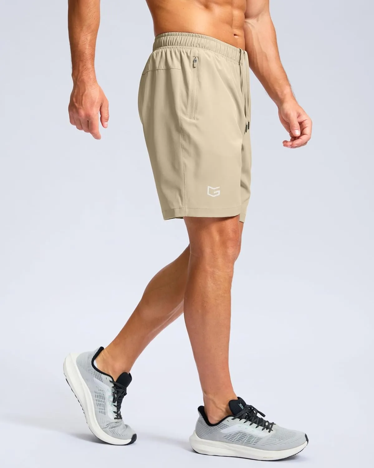 G Gradual Men's Athletic Running Shorts with Zipper Pockets Quick Dry 7"/ 5"/ 9" Workout Gym Shorts for Basketball Hiking