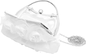 GALPADA Women Evening Bag Floral - Purse Wedding Clutch Purse - Handbag with Detachable Chain