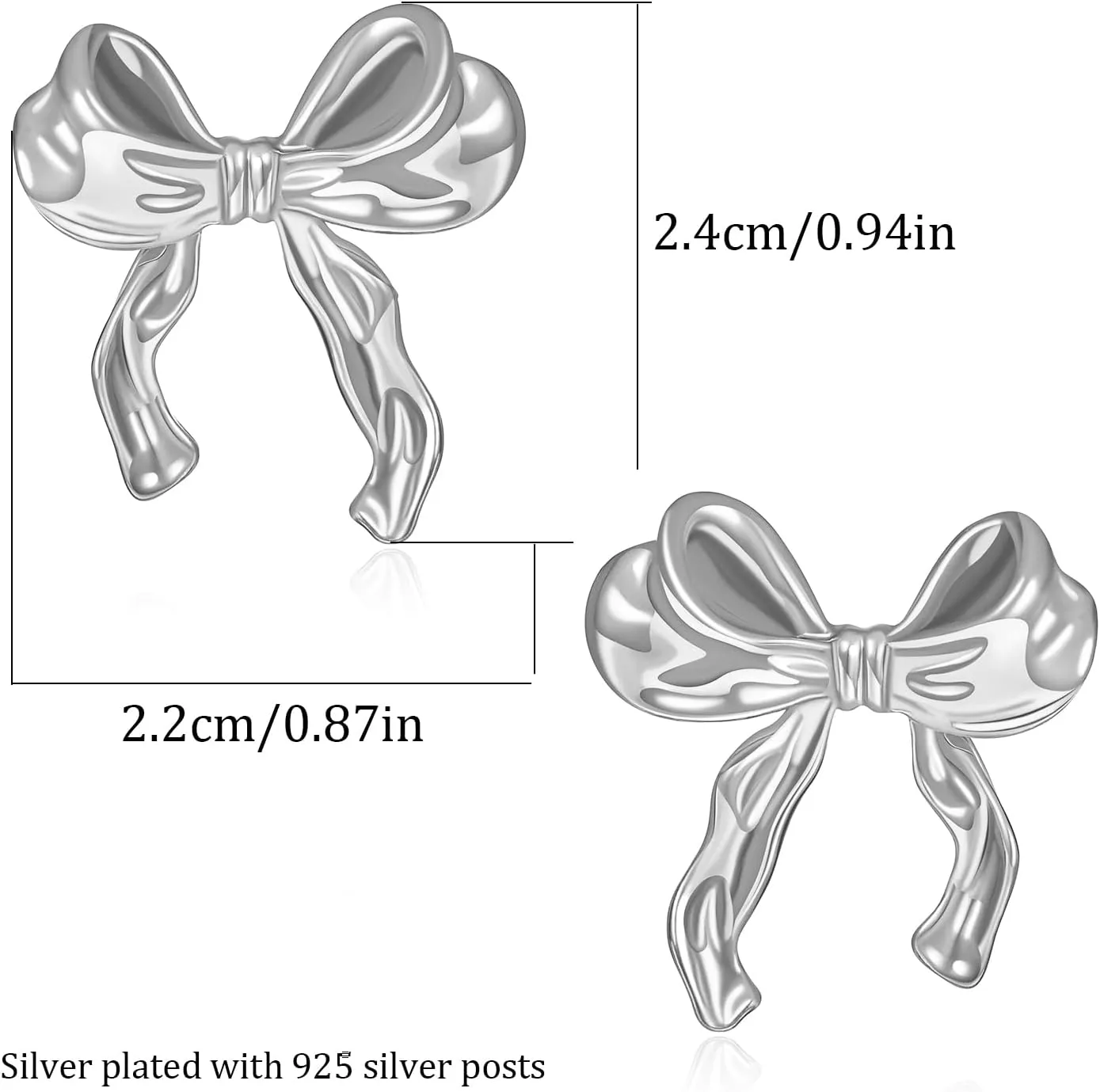 Gold Bow Earrings for Women Silver Bow Stud Earrings Ribbon Earrings Long Bow Dangle Earrings Silver Bow Jewelry Bow Earrings Gold Studs