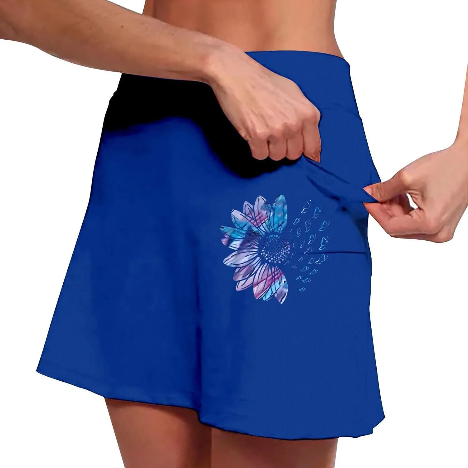 Golf Skorts for Women with Pockets Summer Athletic Workout Tennis Skirts with Shorts High Waist Athletic Skirt