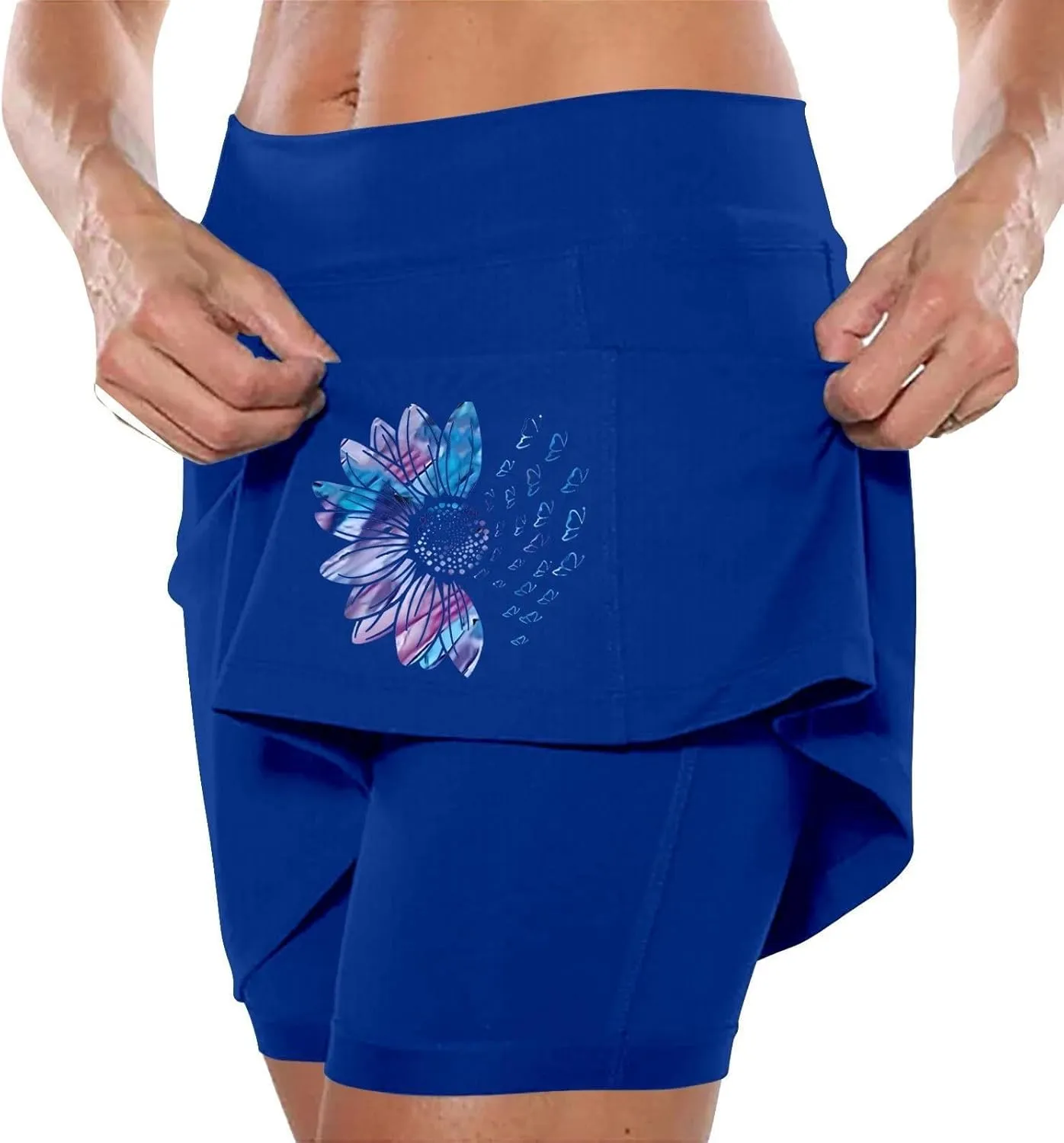 Golf Skorts for Women with Pockets Summer Athletic Workout Tennis Skirts with Shorts High Waist Athletic Skirt