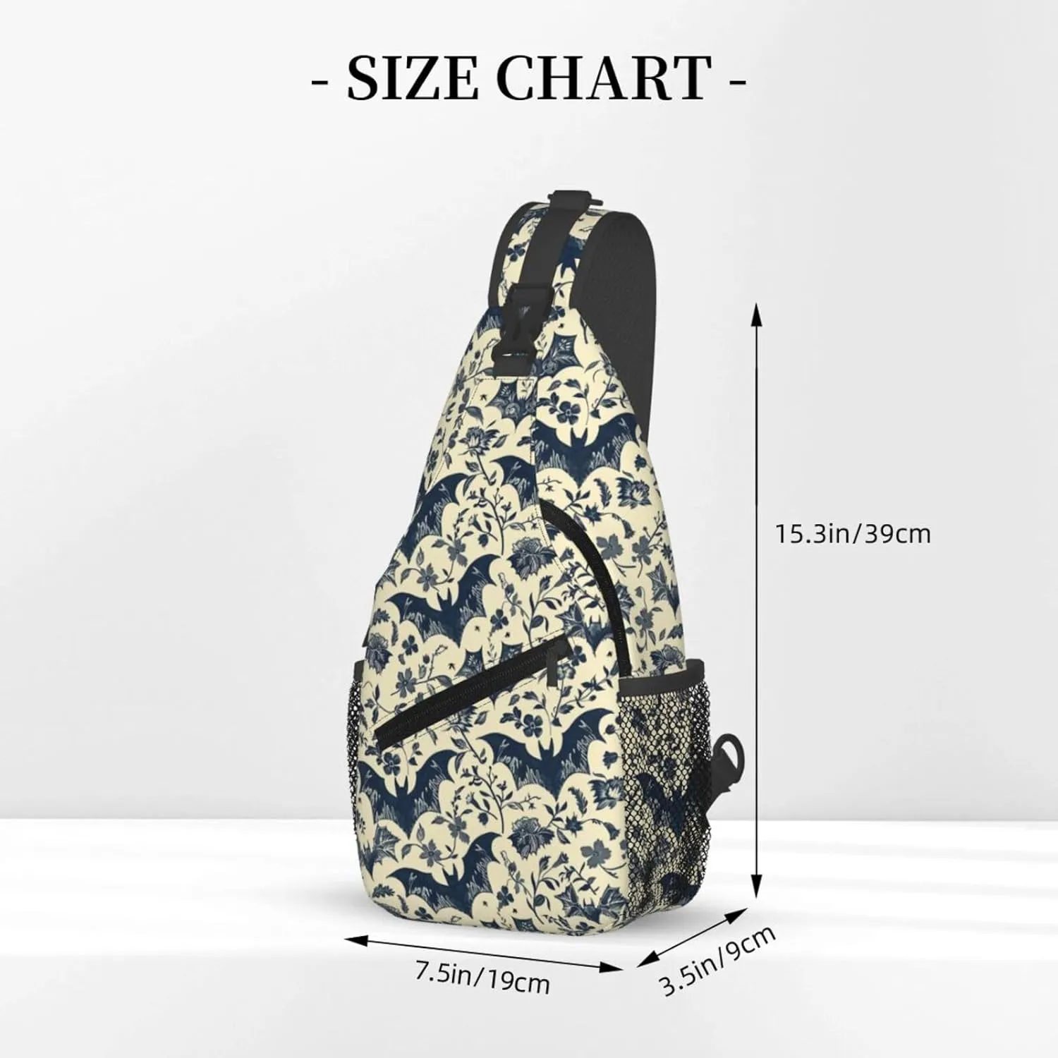 Halloween Bat Sling Backpack Hiking Backpack Crossbody Bag Sports Lightweight And Durable Chest Bag Shoulder Bag For Women Men