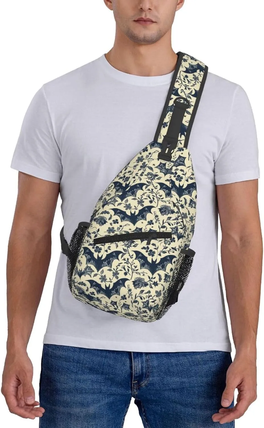 Halloween Bat Sling Backpack Hiking Backpack Crossbody Bag Sports Lightweight And Durable Chest Bag Shoulder Bag For Women Men