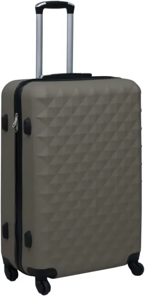 Hardcase Trolley with Security Lock and 4 360-Degree Castors, Lightweight and Durable Design, Anthracite