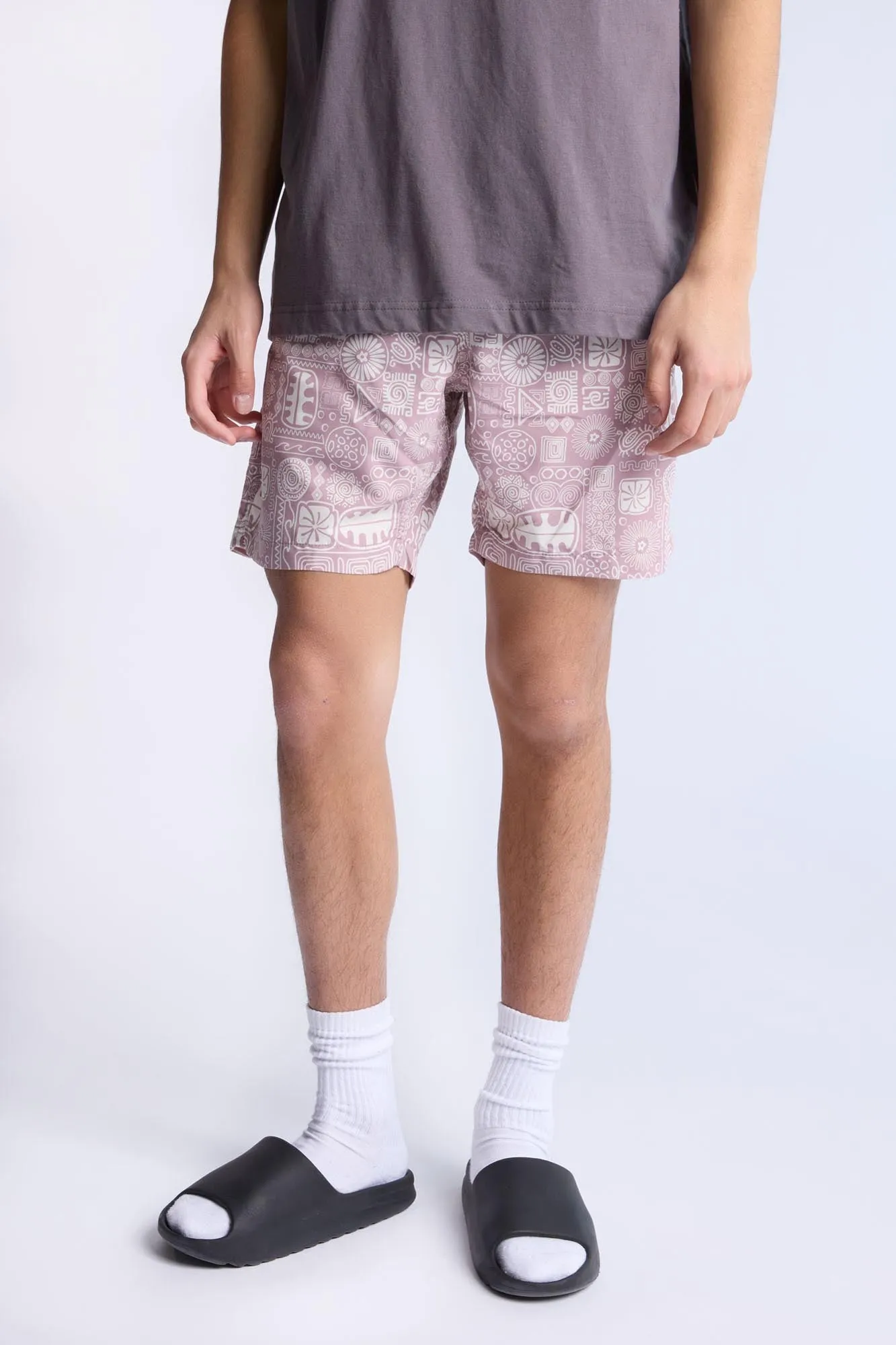 Hawaiian Printed 7" Swim Shorts