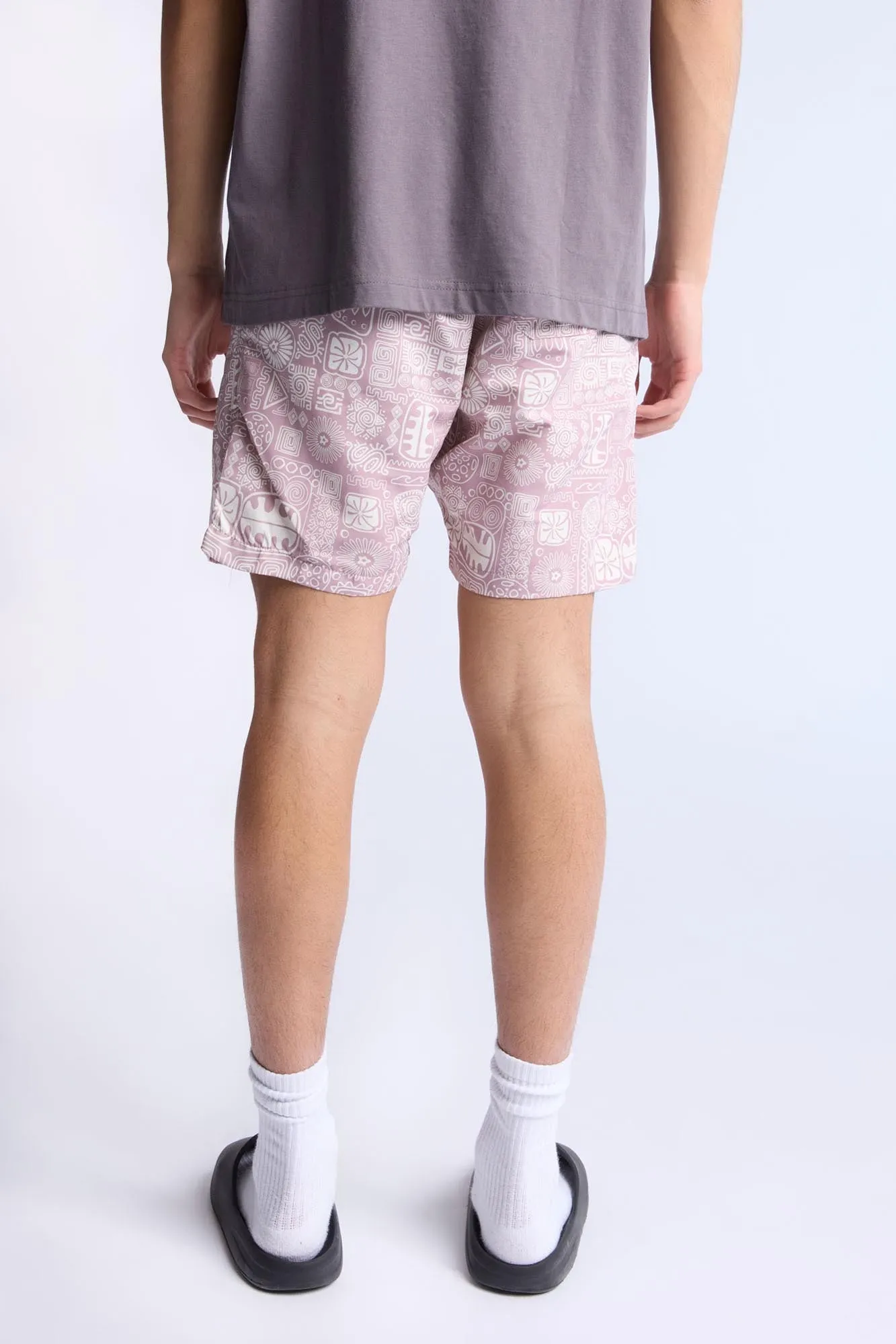 Hawaiian Printed 7" Swim Shorts