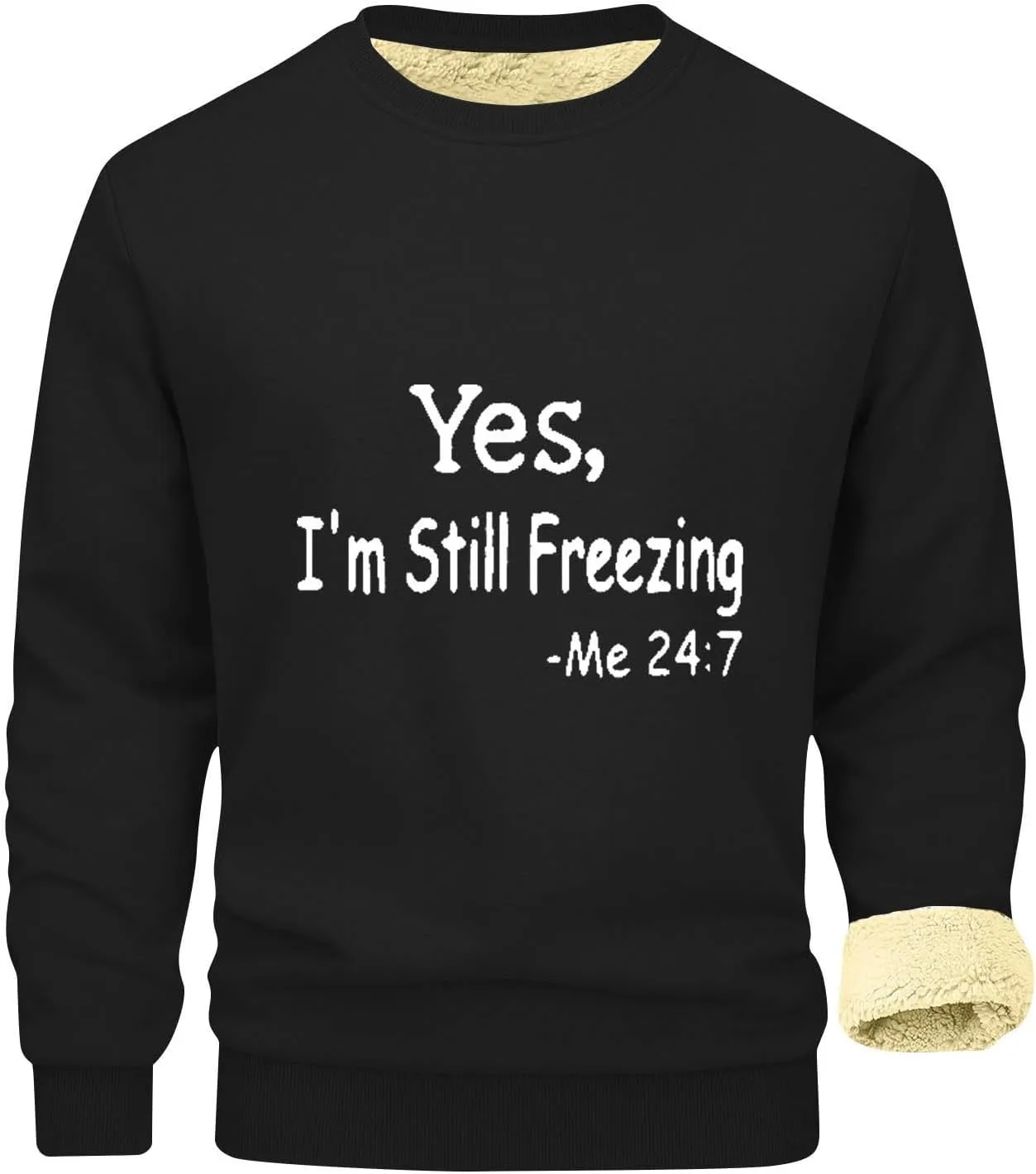 Heavyweight Sweatshirts For Men Winter Fleece Warm Pullover Tops Fashion Long Sleeve Blouse Casual Crewneck Shirts