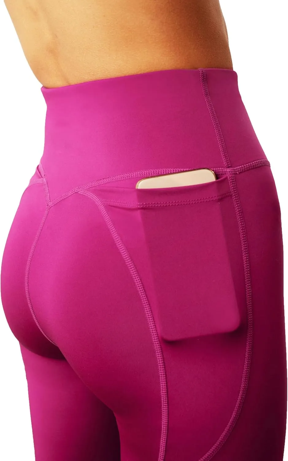 High Waist Yoga Leggings with Pockets Tummy Control Running Pants for Women 4 Way Stretch Workout Tights