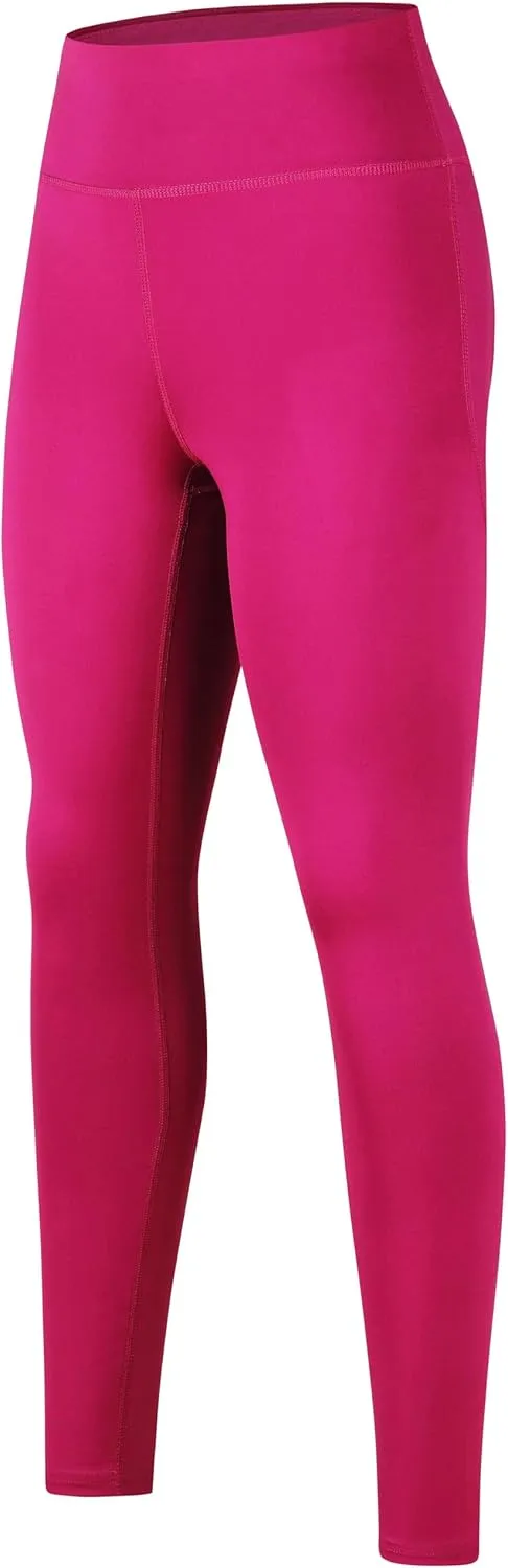 High Waist Yoga Leggings with Pockets Tummy Control Running Pants for Women 4 Way Stretch Workout Tights