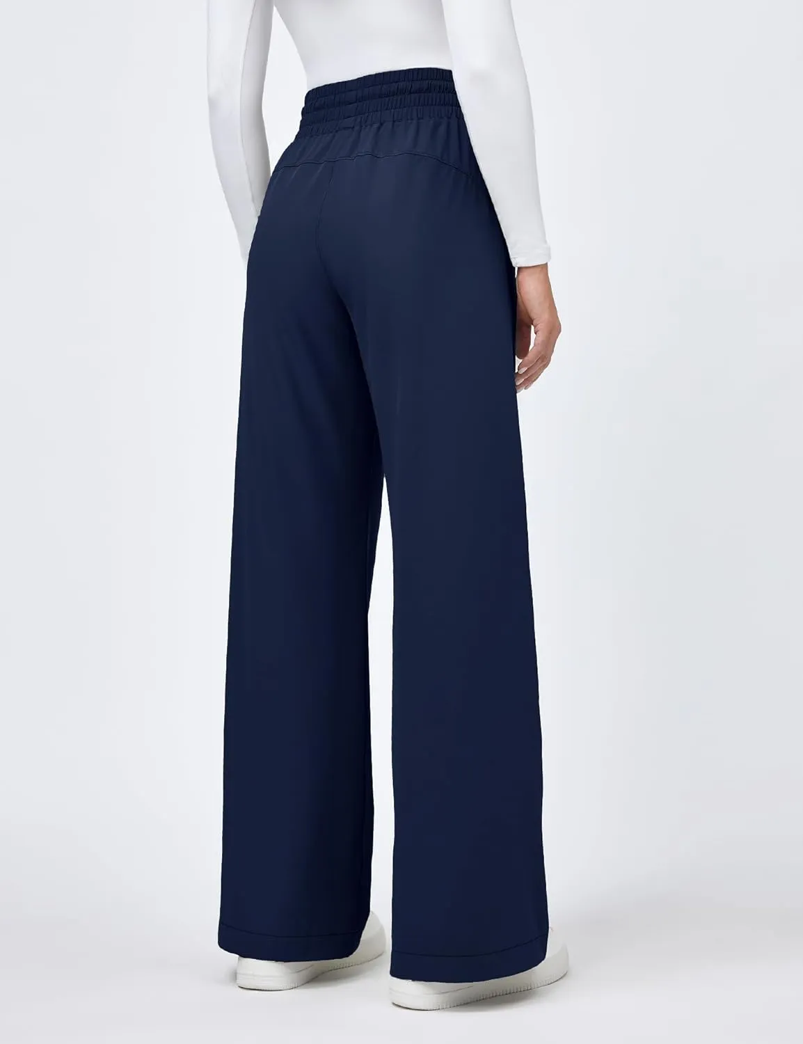 IUGA UPF 50  Wide Leg Travel Hiking Pants for Women Quick-Dry Business Casual Pants for Work Lounge Beach, 28''/30''