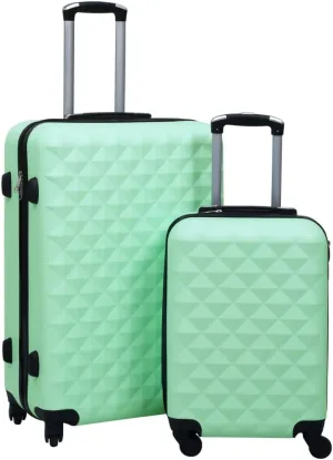 JCSD Stylish Hardcase Trolley Set for Travel, Lightweight and Durable ABS Construction, Available in Mint, 2-Piece Set