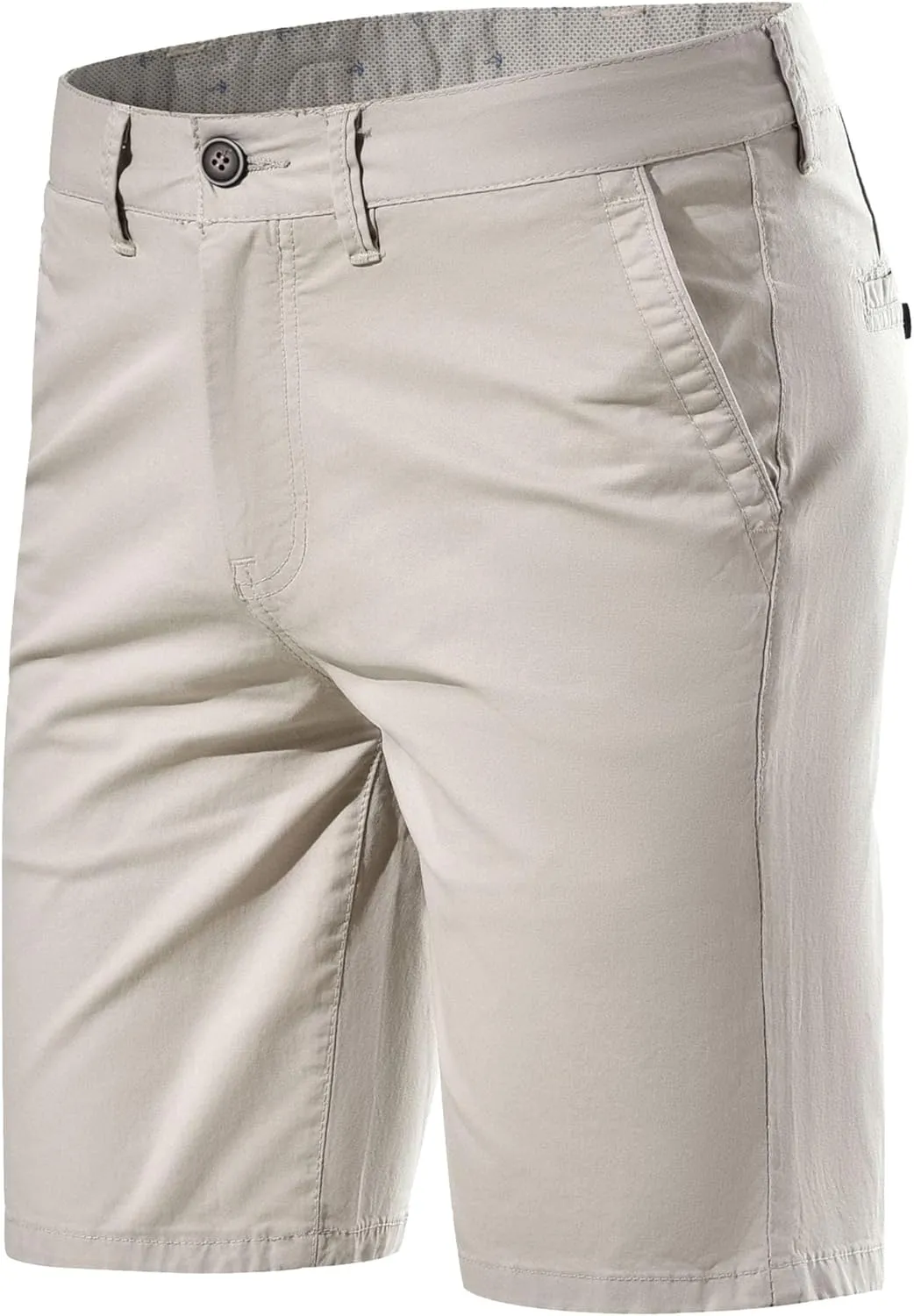 JEShifangjiusu Men's Shorts Summer Solid Color Slim Fit Flat Front Walk Chino Shorts Athletic Casual Drawstring Short Pants