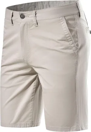 JEShifangjiusu Men's Shorts Summer Solid Color Slim Fit Flat Front Walk Chino Shorts Athletic Casual Drawstring Short Pants