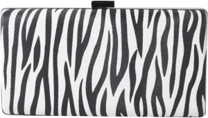 KESYOO Womens Black Wallet Women PU Leather Clutch Bag Zebra Striped Evening Bag Purse Cocktail Prom Clutches Womens Black Purse
