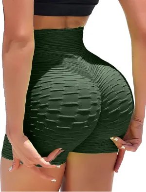 KIWI RATA Scrunch Booty Shorts for Women Workout Gym Butt Lifting Yoga Sexy Textured Short Hot Pants