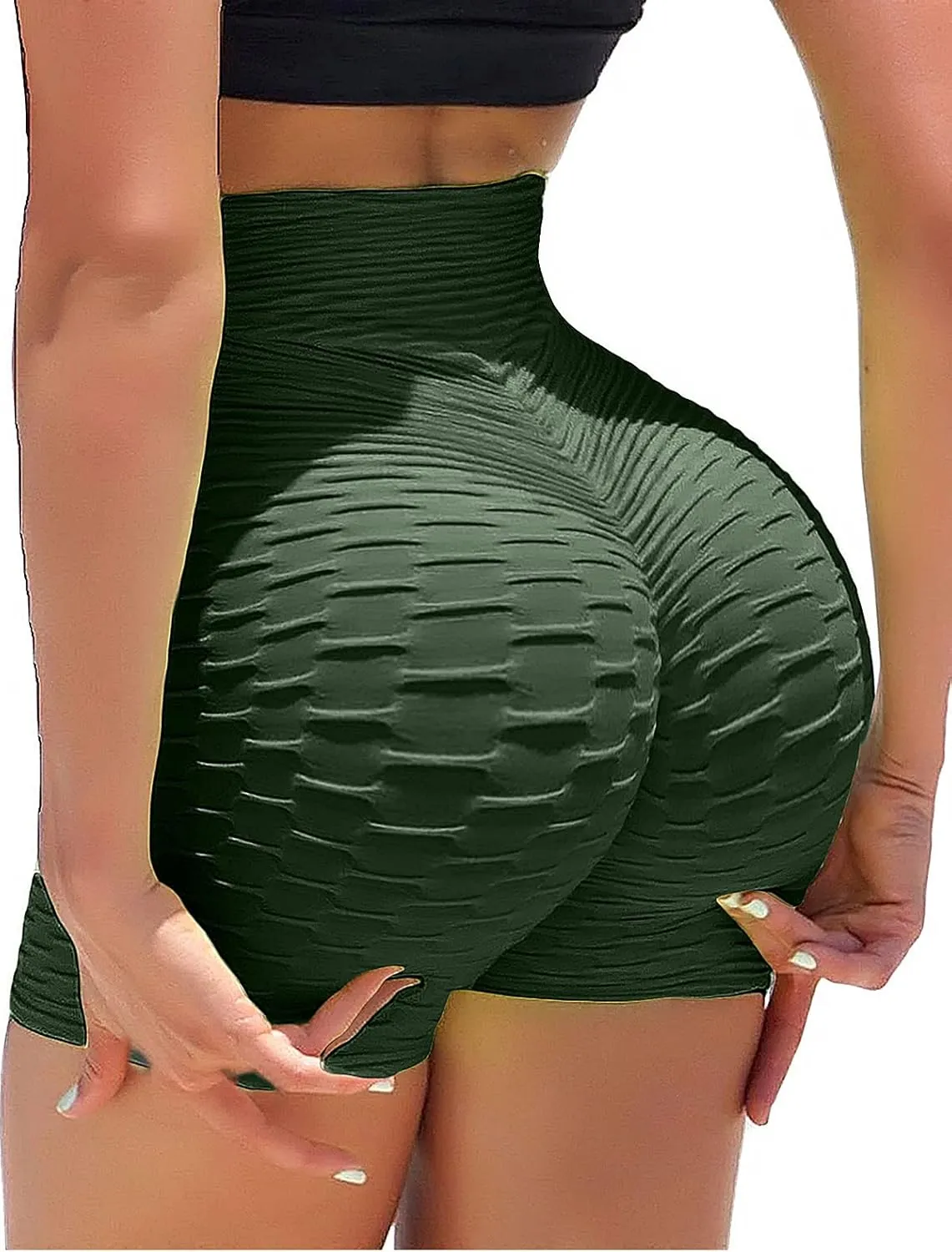 KIWI RATA Scrunch Booty Shorts for Women Workout Gym Butt Lifting Yoga Sexy Textured Short Hot Pants