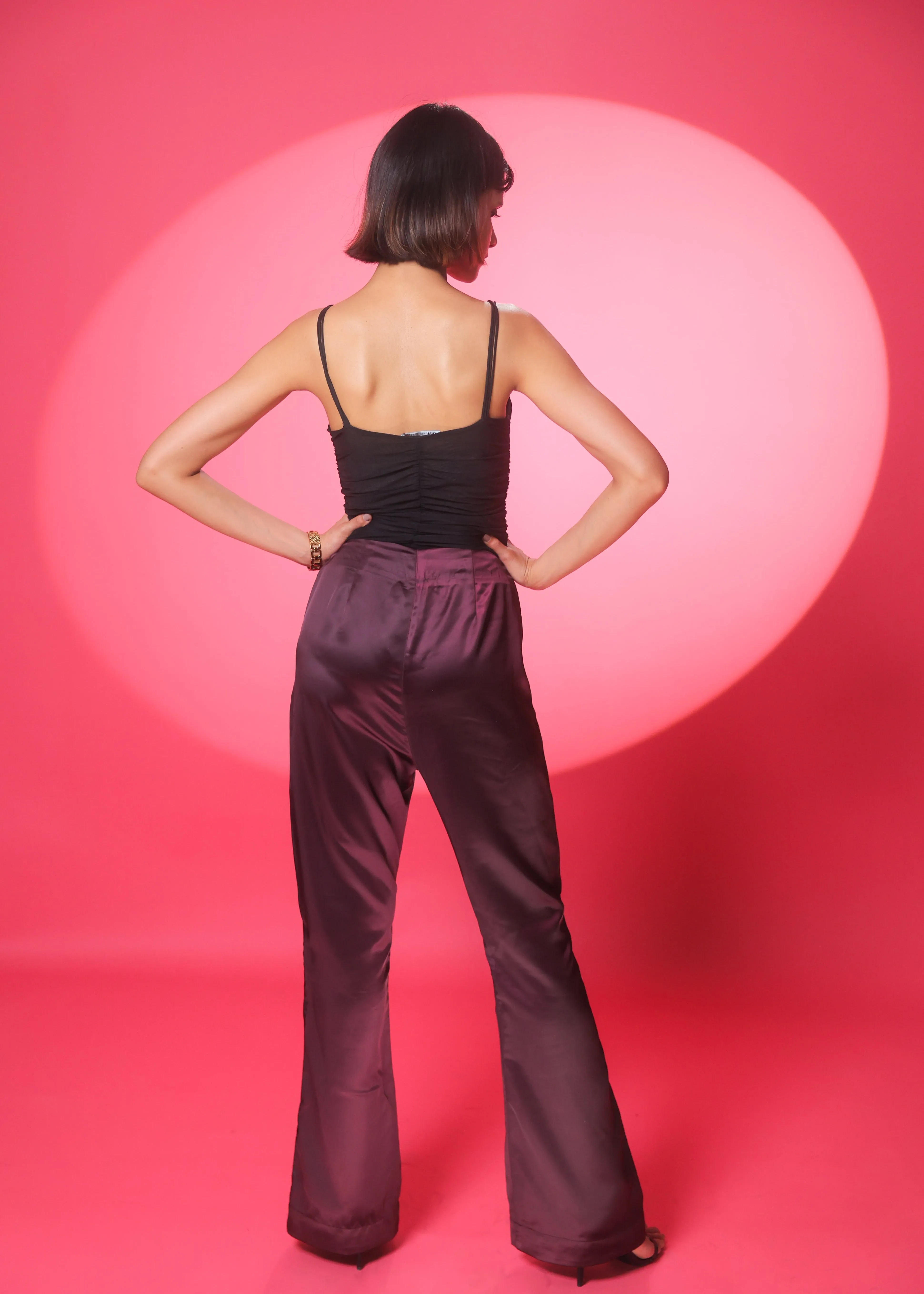 Laila Wine High waist Trousers